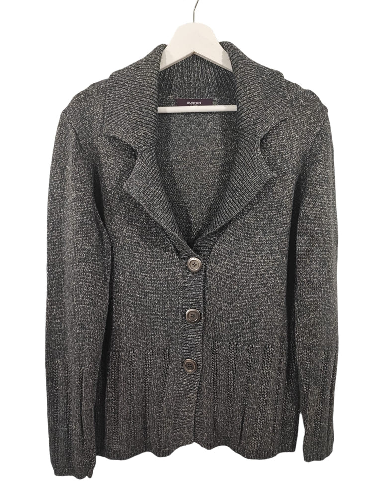 Pull gilet Burton bleu marine et noir – taille M – seconde main femme – photo 3