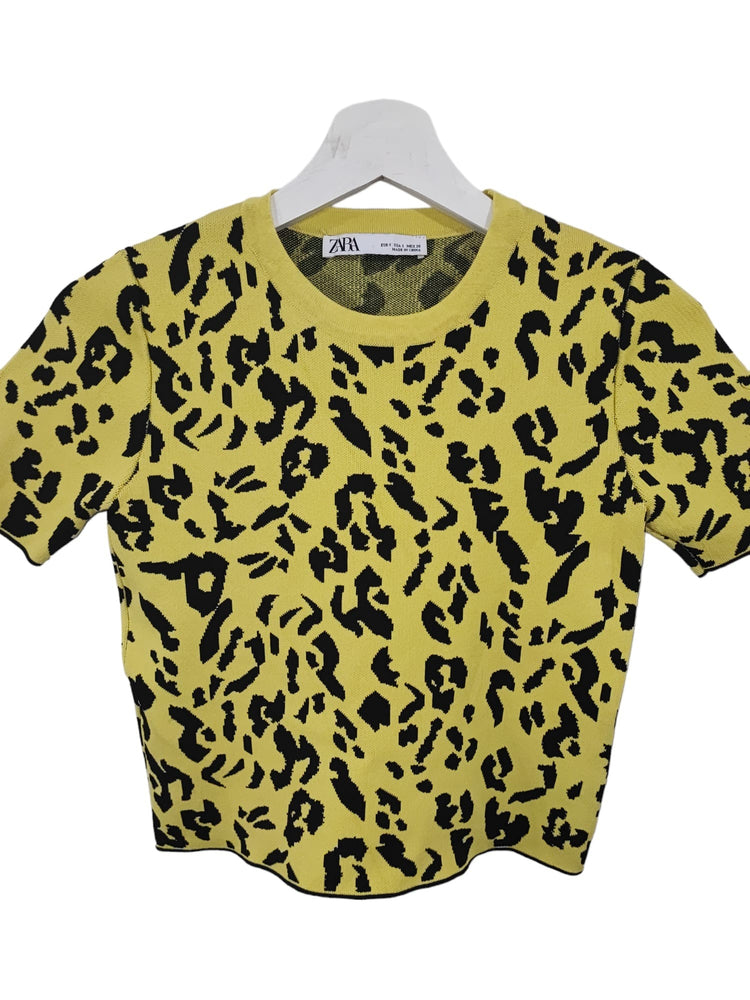 Haut Zara jaune et noir – taille S – seconde main femme – photo 3