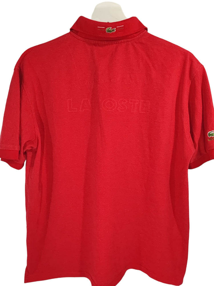 Polo Lacoste rouge – taille L – seconde main femme – photo 4