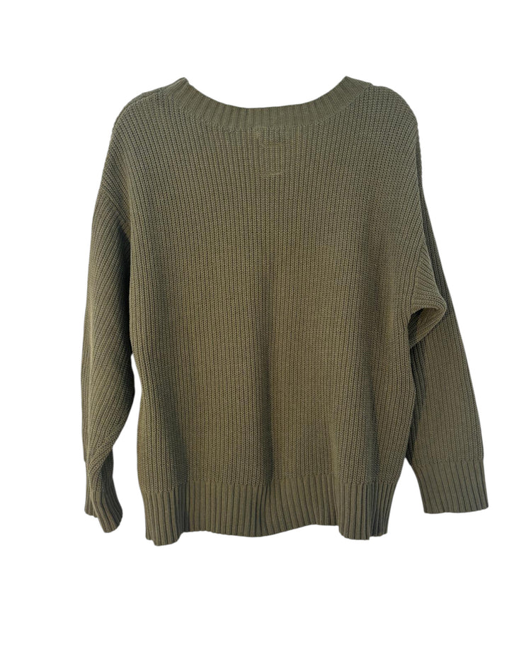 Pull à noeud Zara vert kaki – taille S/M/L – seconde main femme – photo 4