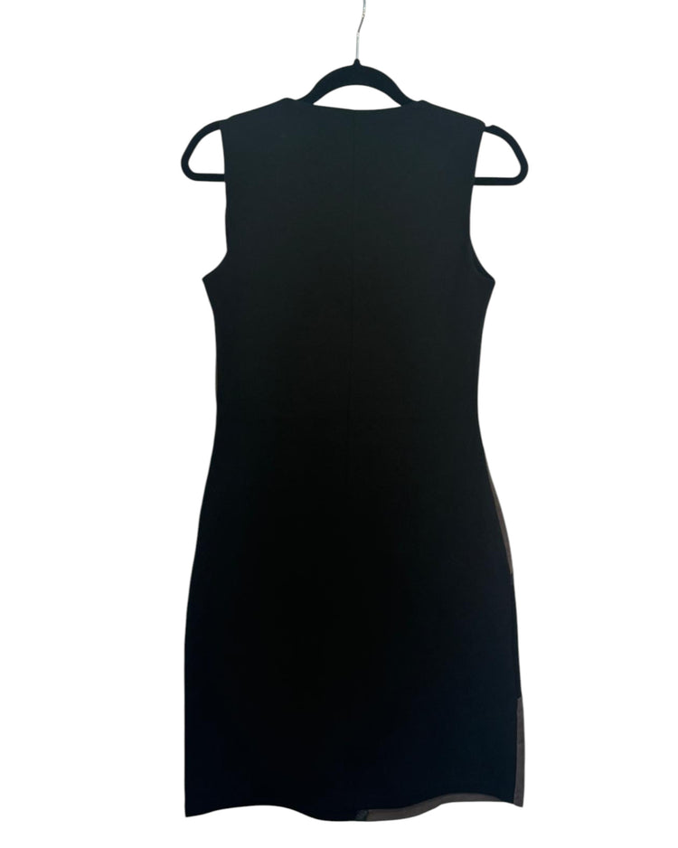 Robe chasuble de Armand Thierry noir et marron – taille 34 – seconde main femme – photo 4