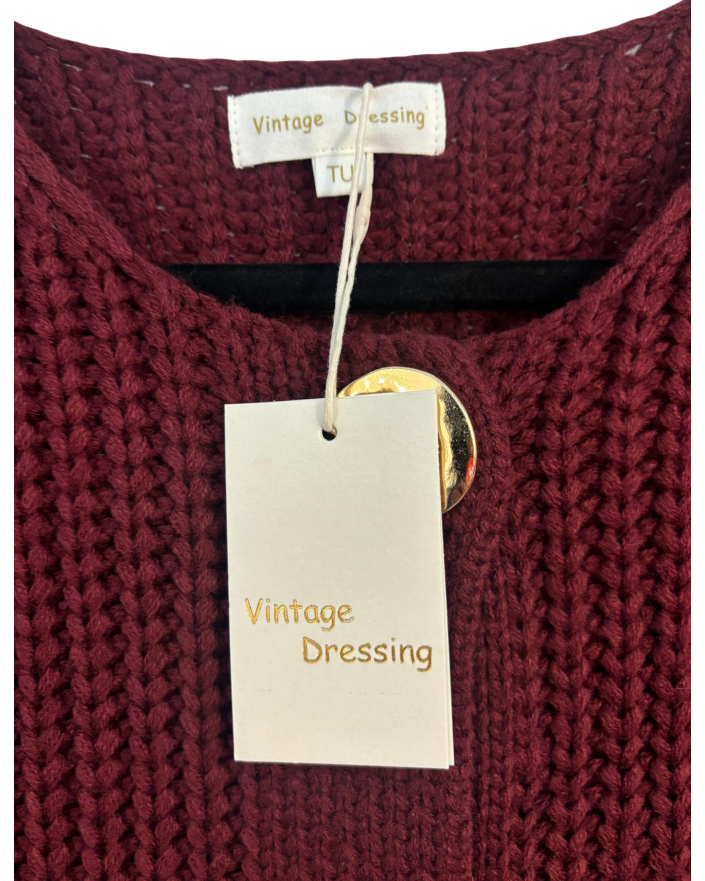 Pull sans manche Vintage dressing