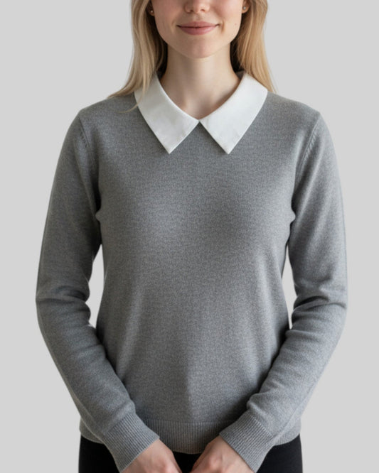 Pull chemise trendy Gris