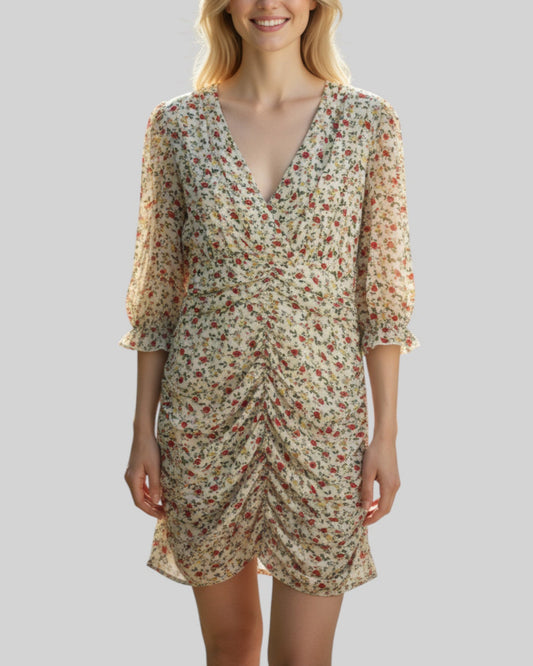 Robe plissée fleuri Incy Paris