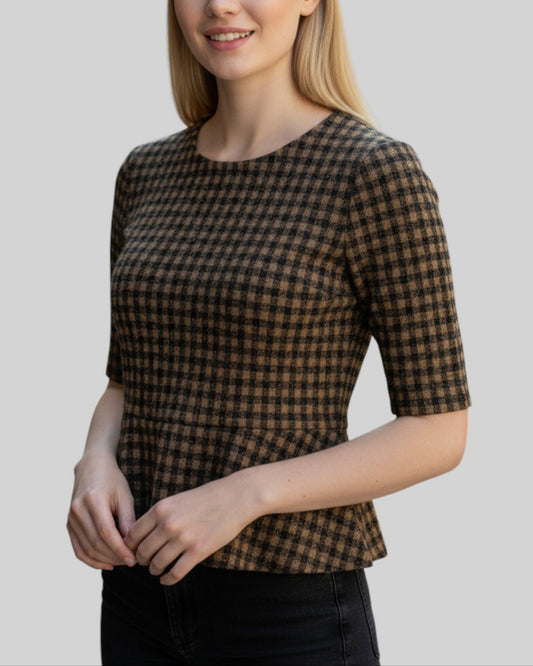 T-shirt damier marque zara