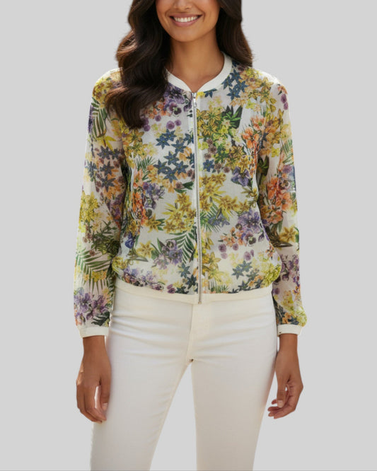 Veste légère florale marque  Pull&Bear