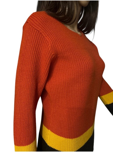 Pull Zamba noir corail