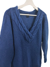 Pull façon brodé H&M bleu marine – taille XS/S – seconde main femme – photo 3