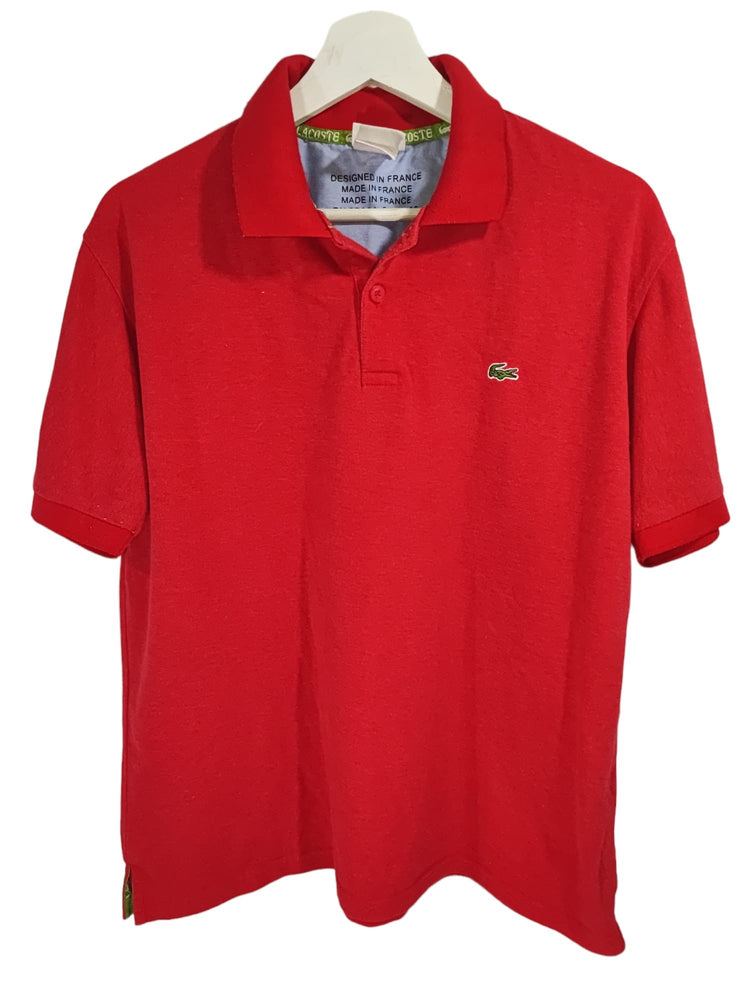 Polo Lacoste rouge – taille L – seconde main femme – photo 3