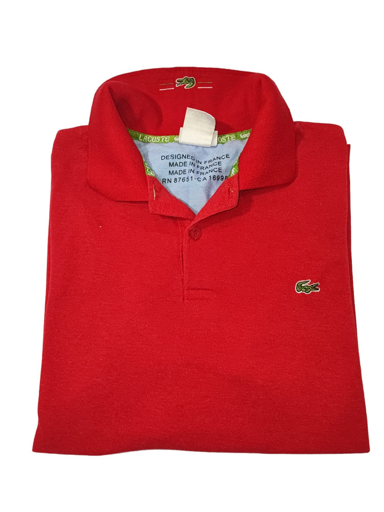 Polo Lacoste rouge – taille L – seconde main femme – photo 2