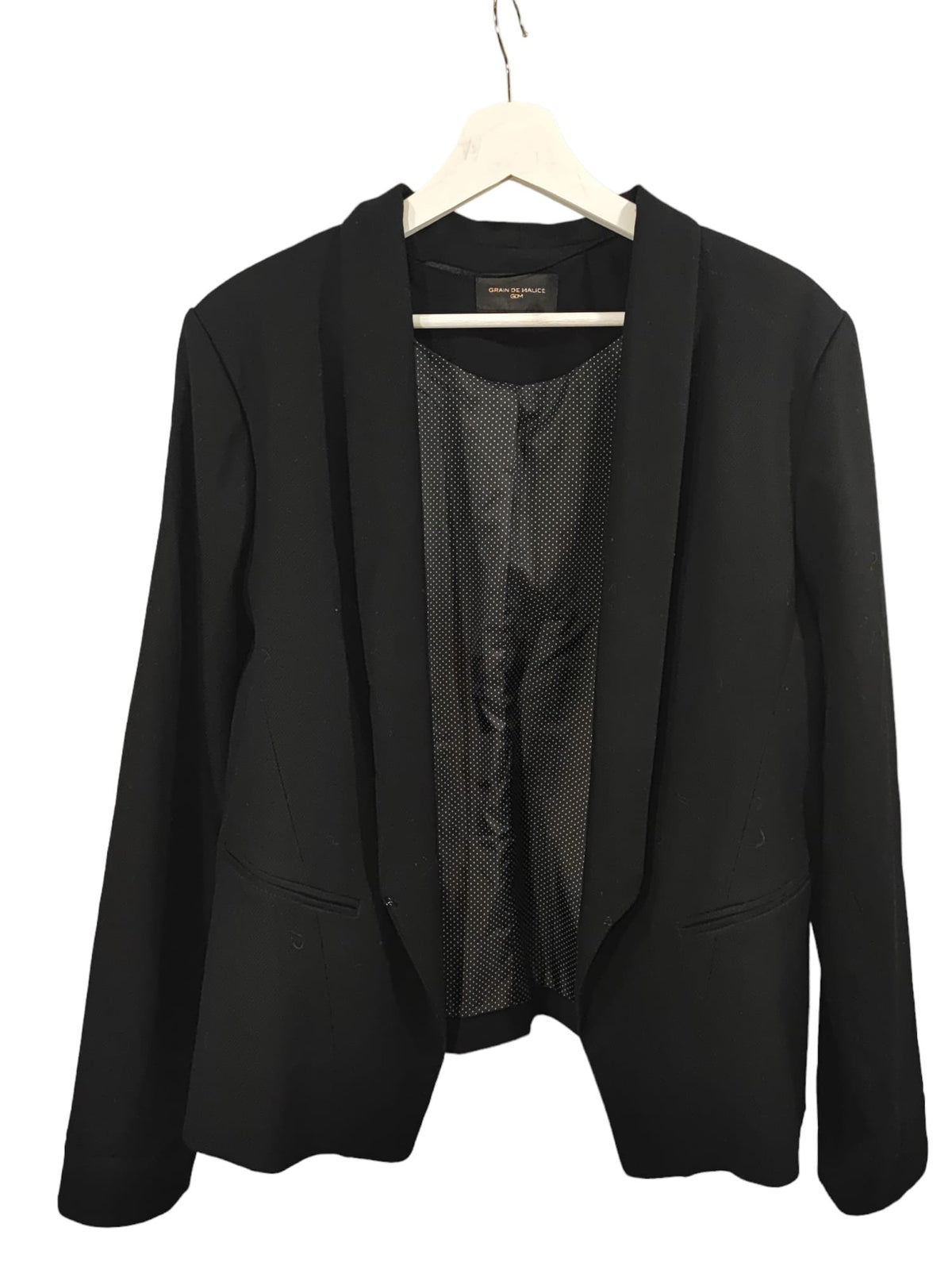 Blazer Grain de malice noire – taille XL – seconde main femme – photo 2