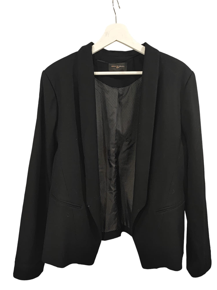 Blazer Grain de malice noire – taille XL – seconde main femme – photo 2