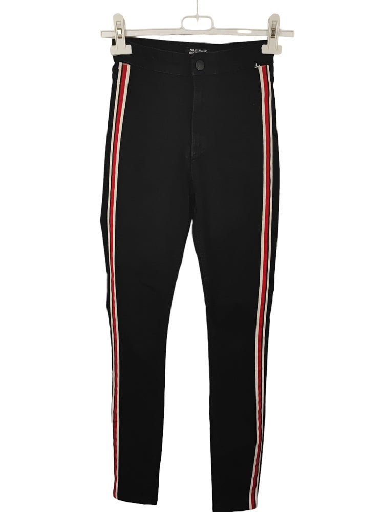 Jean skinny Zara noir et rouge – taille XS – seconde main femme – photo 2