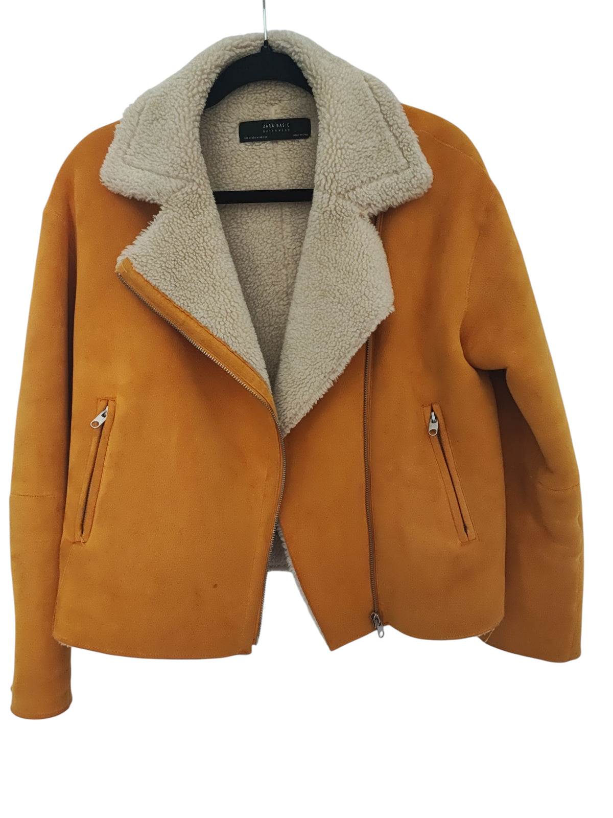 Veste aviateur Zara orange – taille M – seconde main femme – photo 2