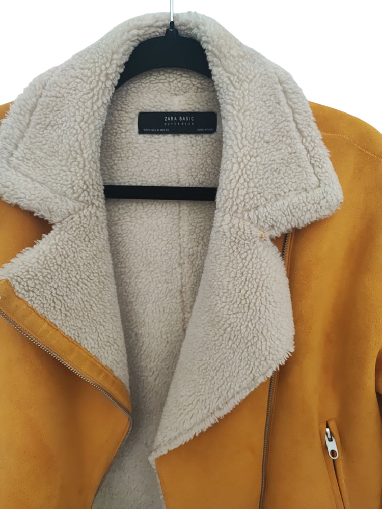 Veste aviateur Zara orange – taille M – seconde main femme – photo 3
