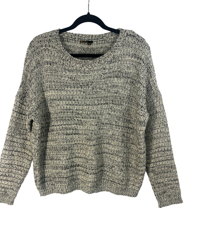 Pull confort Bizzbee noir et blanc – taille L/M – seconde main femme – photo 3