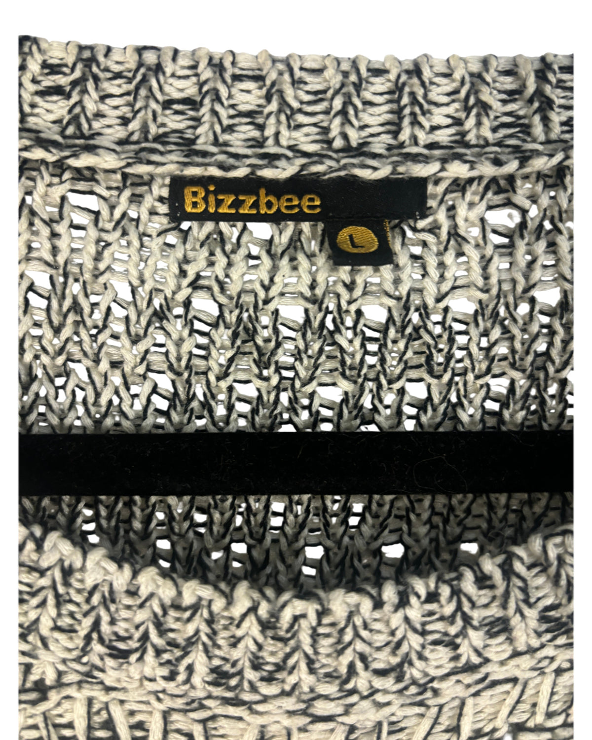 Pull confort Bizzbee noir et blanc – taille L/M – seconde main femme – photo 4