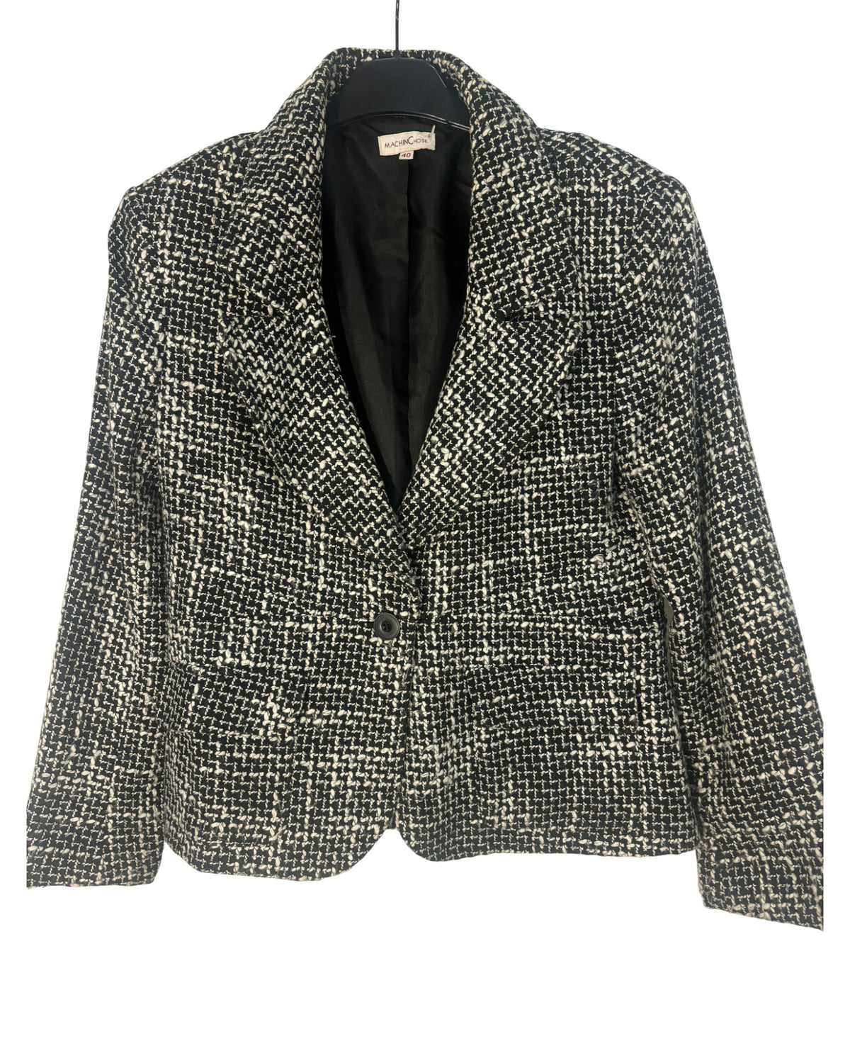 Blazer MachinChose noir et blanc – taille 40/38 – seconde main femme – photo 3