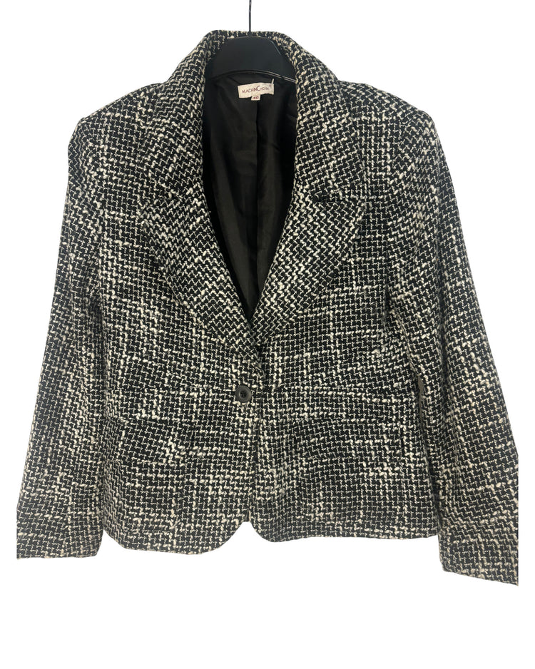 Blazer MachinChose noir et blanc – taille 40/38 – seconde main femme – photo 3