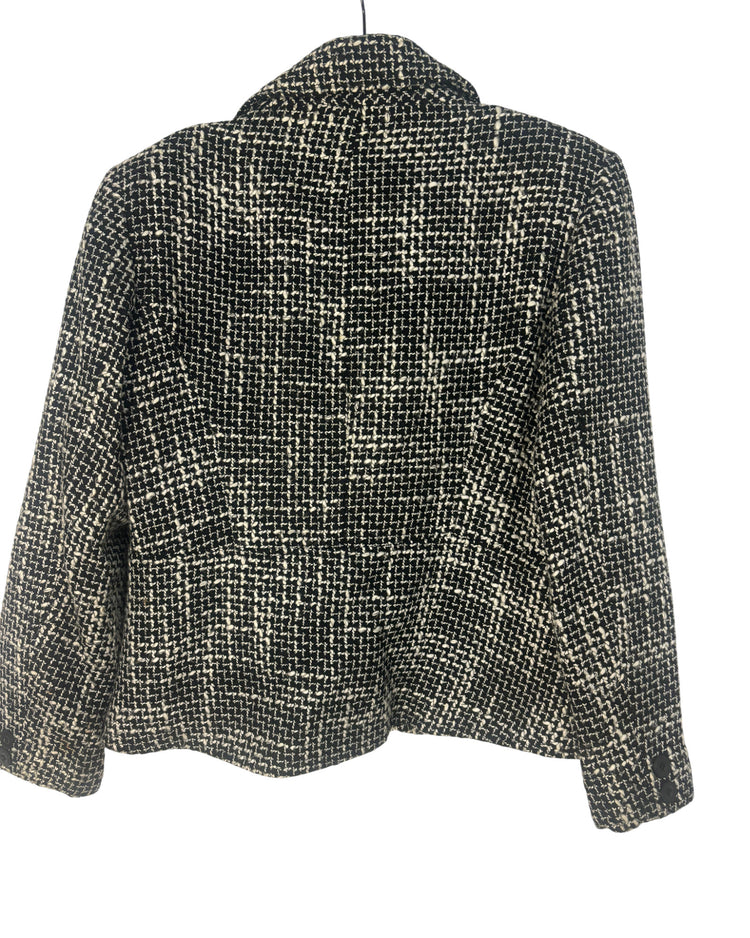 Blazer MachinChose noir et blanc – taille 40/38 – seconde main femme – photo 2