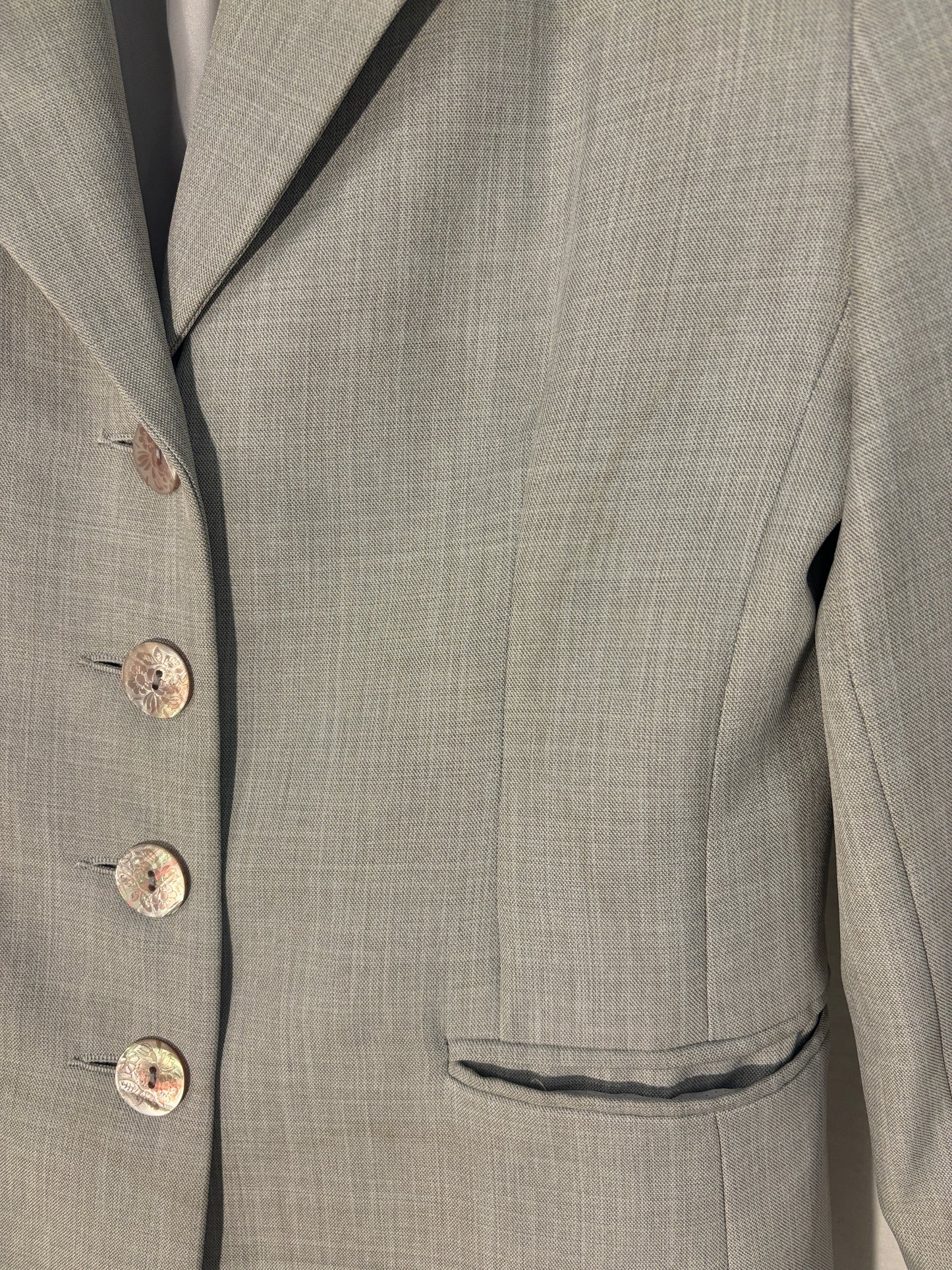 Blazer Carbone Gris-Vert -Pièce Maîtresse Élégante