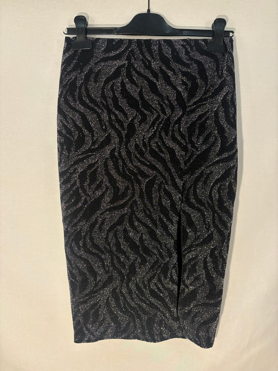 Jupe Pailletée New Look Noir & Argent – taille S – seconde main femme – photo 2
