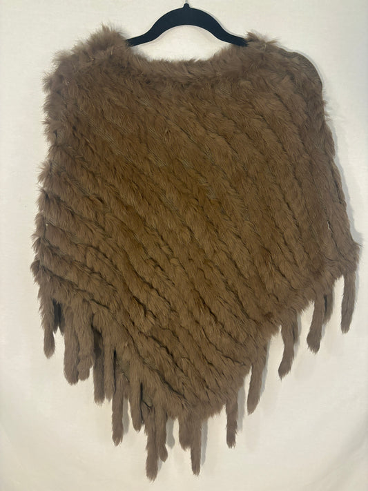 Poncho Fourrure de Lapin - Le Luxe Tout Doux