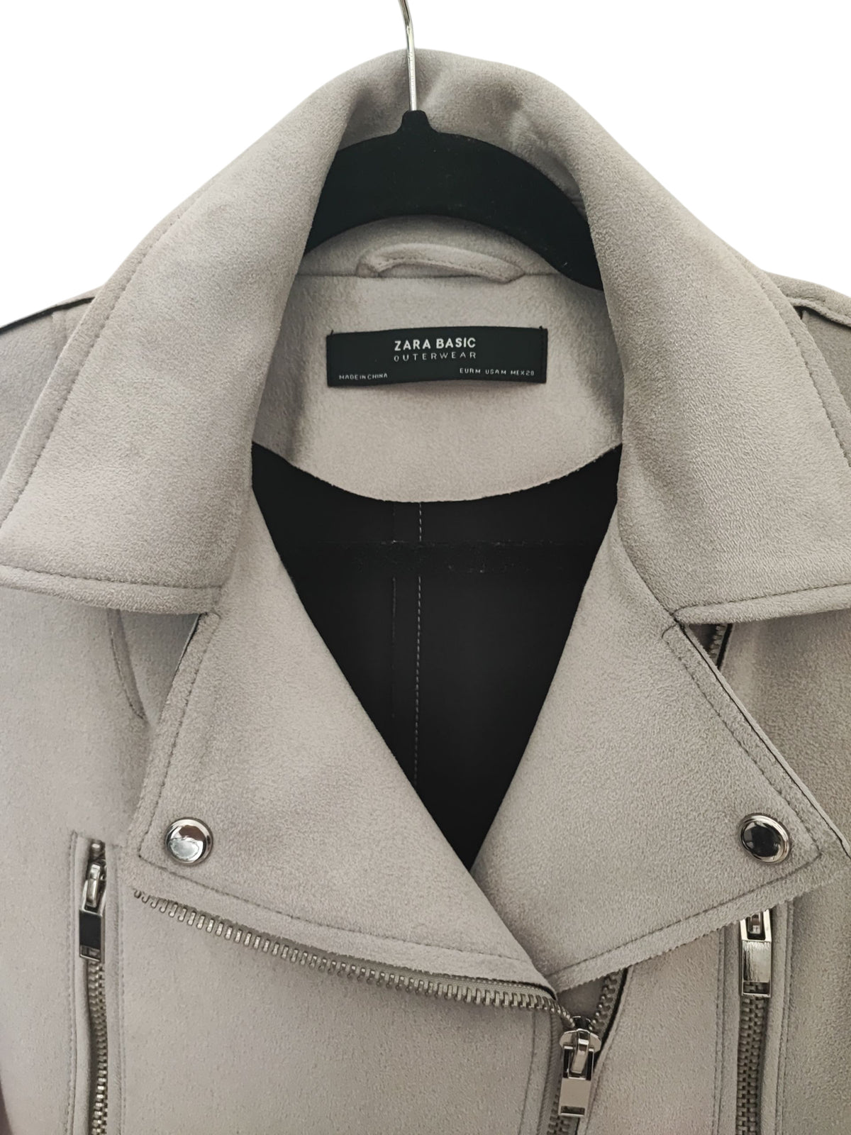 Veste perfecto Zara grise – taille S – seconde main femme – photo 3