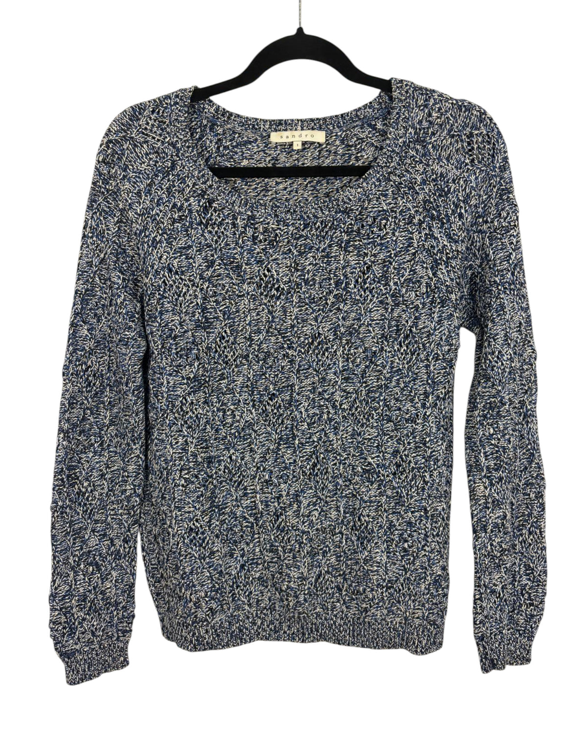 Pull Sandro bleu et noir – taille 36 – seconde main femme – photo 3