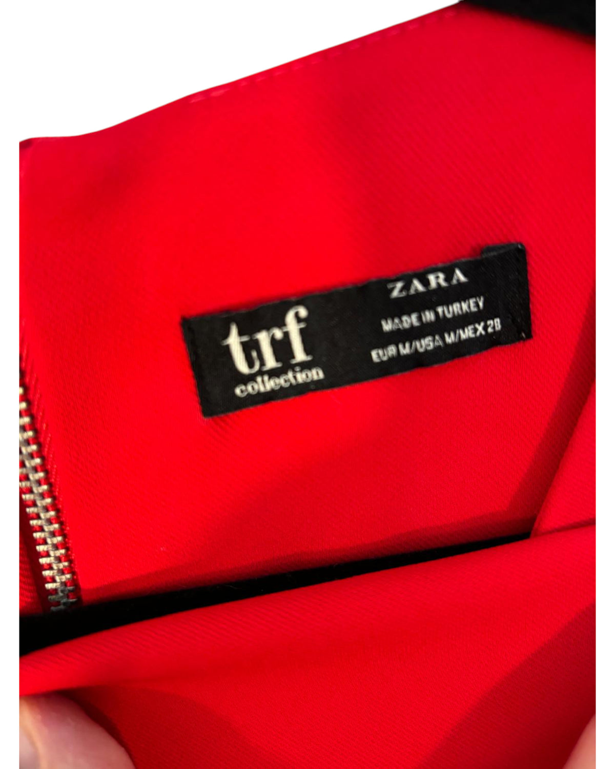 Robe Zara rouge et bordeaux – taille M – seconde main femme – photo 2