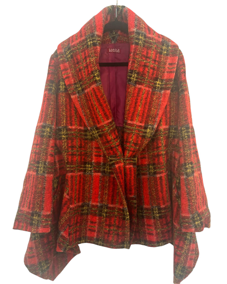 Manteau en laine de Carole richard multicolore – taille M/S – seconde main femme – photo 3