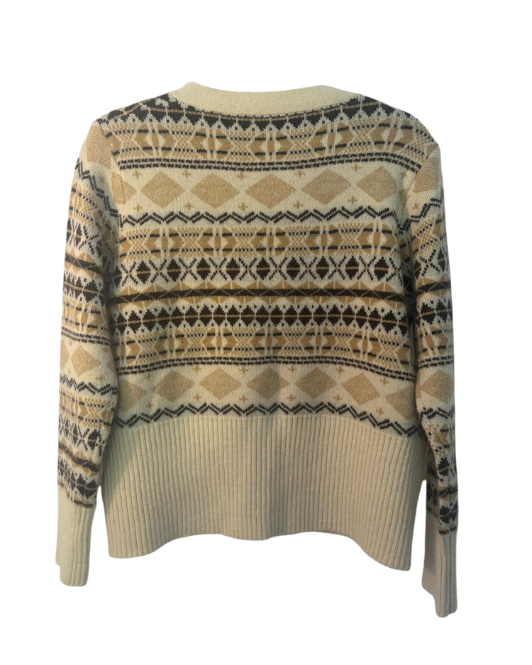 Pull gilet Lili&Lola beige et marron – taille S/M/L – seconde main femme – photo 4