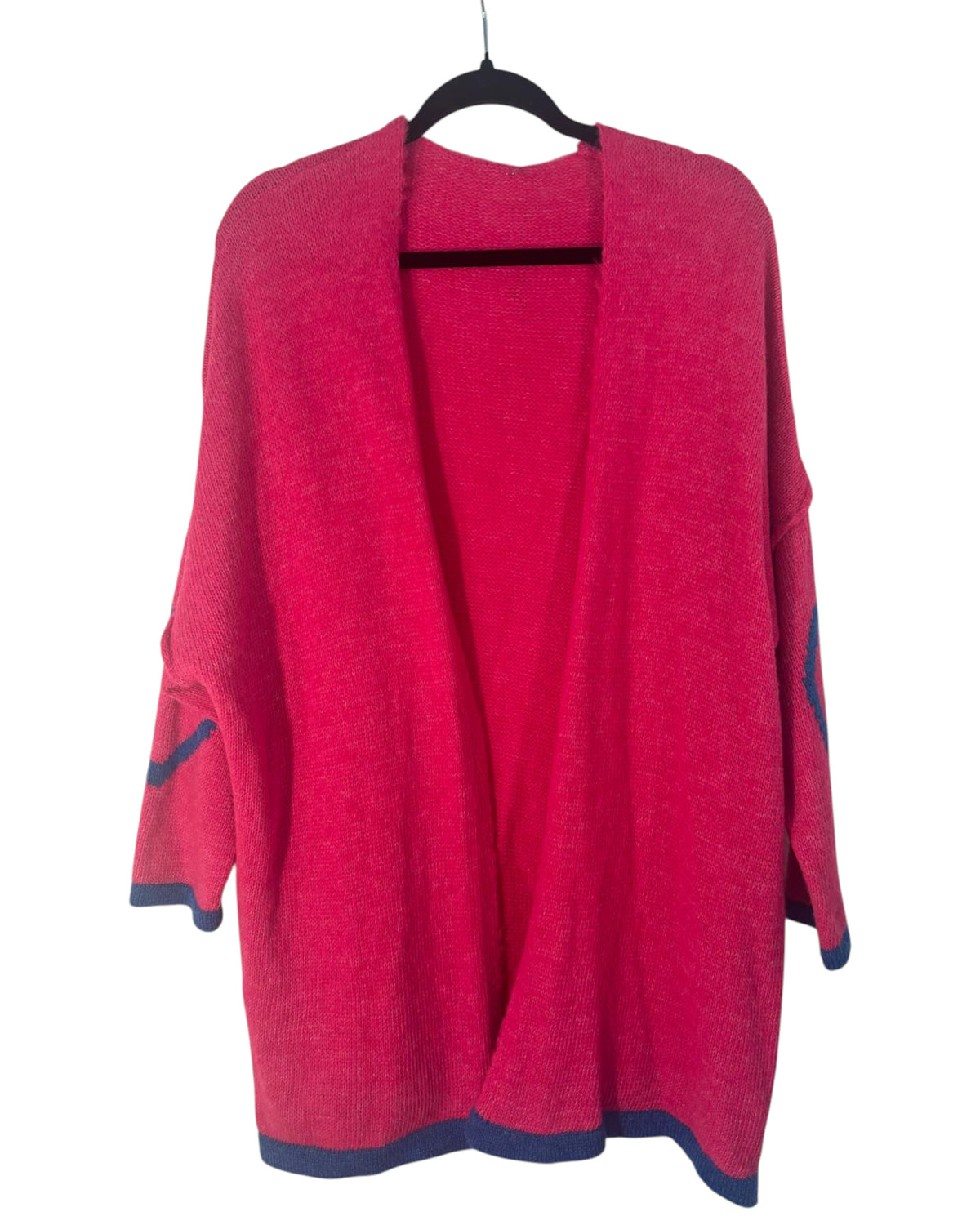 Cardigan de Made in Italy rose et fuchsia – taille unique – seconde main femme – photo 3