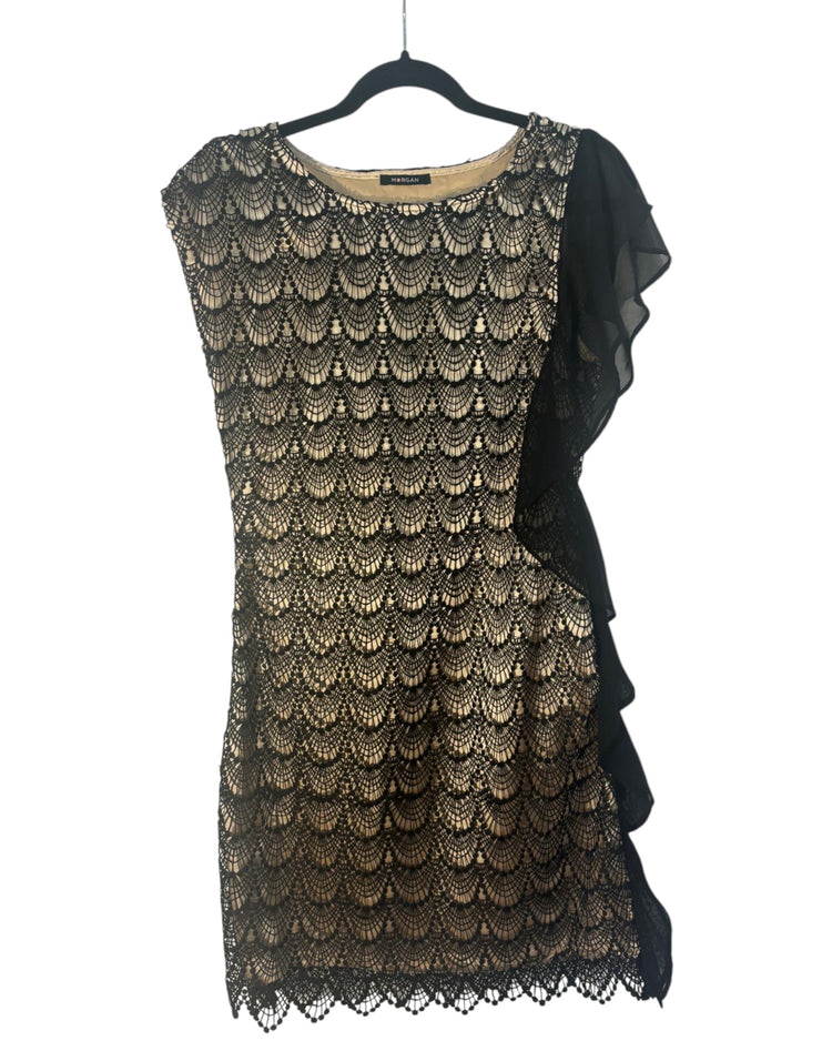 Robe Morgan noir et beige – taille M – seconde main femme – photo 3