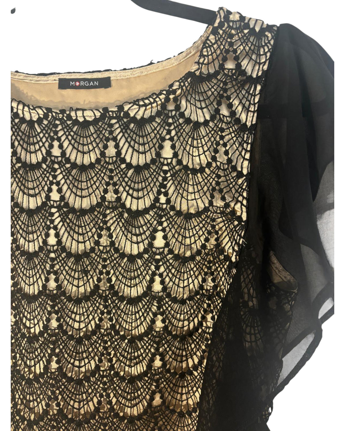 Robe Morgan noir et beige – taille M – seconde main femme – photo 2