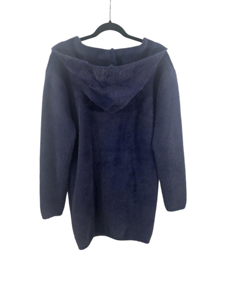 Cardigan Hiver CC Collection bleue et marine – taille S/M/L – seconde main femme – photo 4