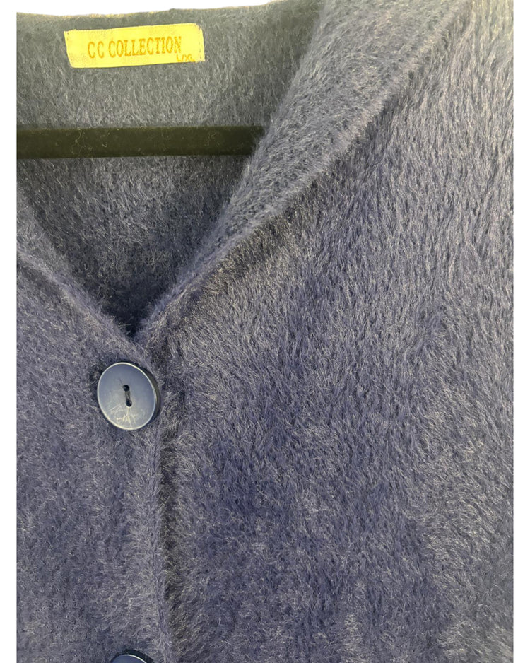 Cardigan Hiver CC Collection bleue et marine – taille S/M/L – seconde main femme – photo 2