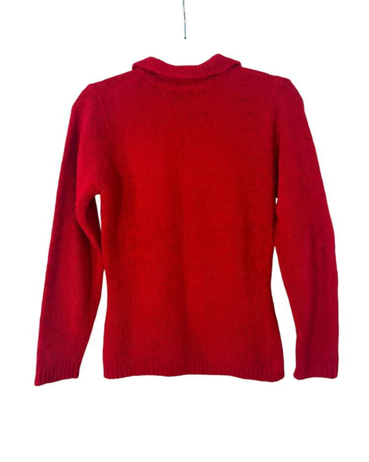 Pull léger Honey rouge – taille XS – seconde main femme – photo 4