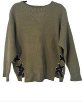 Pull à noeud Zara vert kaki – taille S/M/L – seconde main femme – photo 2