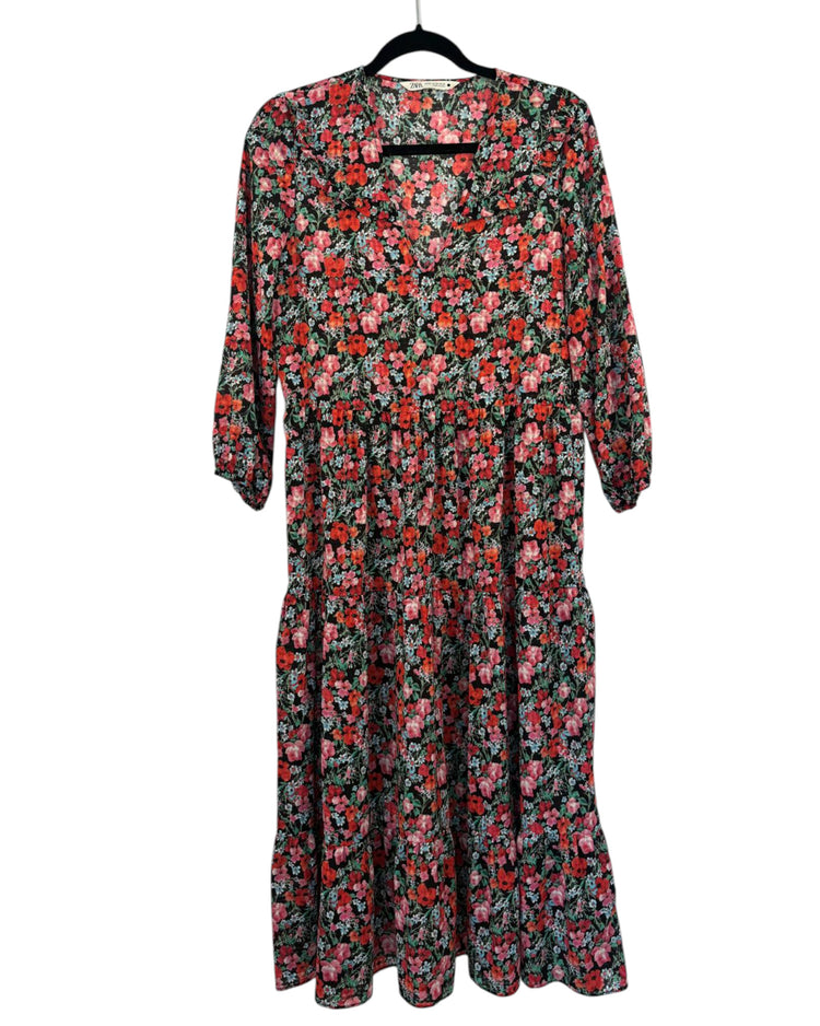 Robe fleurie Zara – taille S – seconde main femme – photo 2