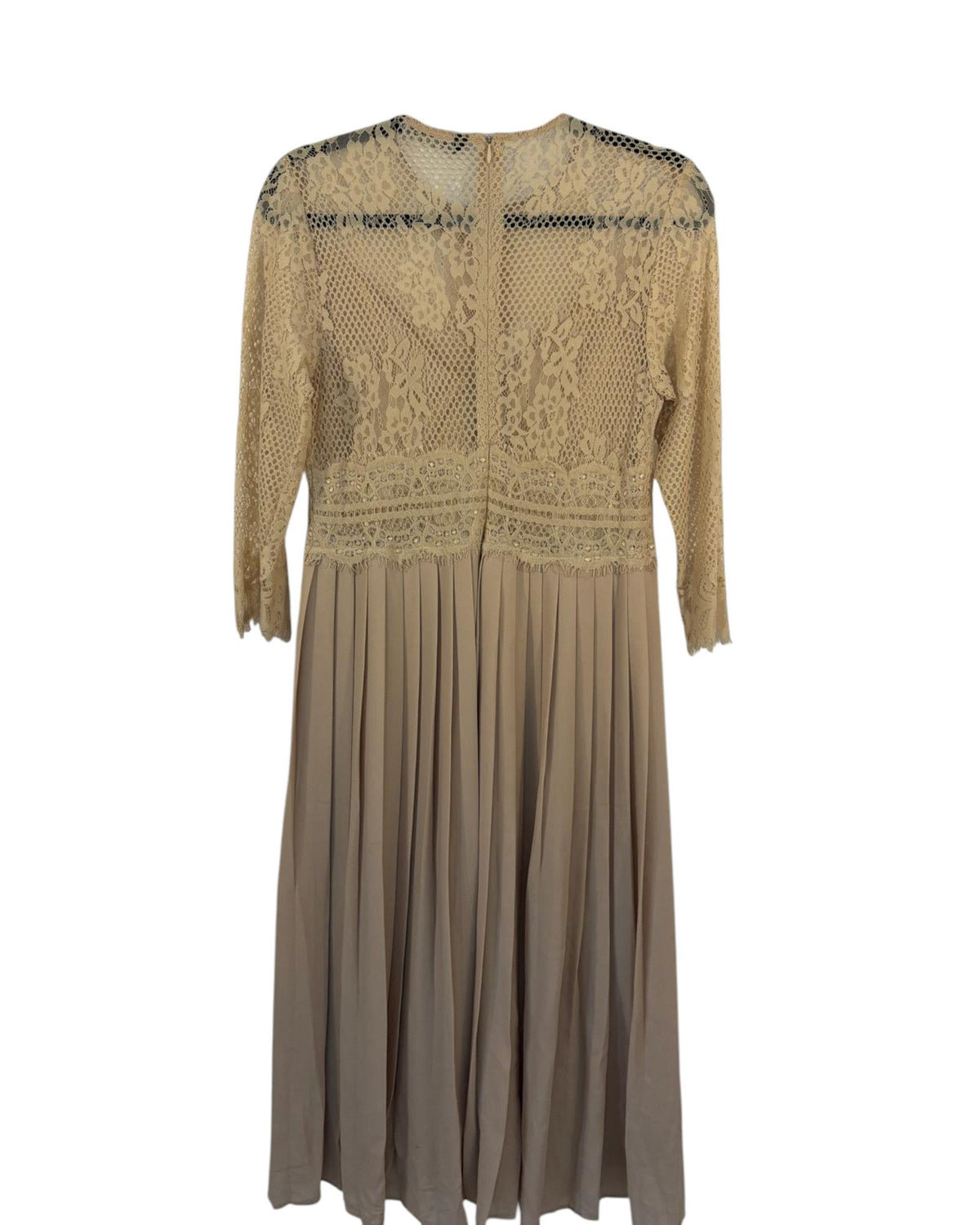 Robe dentelle zara beige – taille M – seconde main femme – photo 4