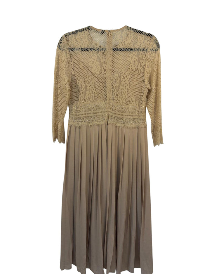 Robe dentelle zara beige – taille M – seconde main femme – photo 4