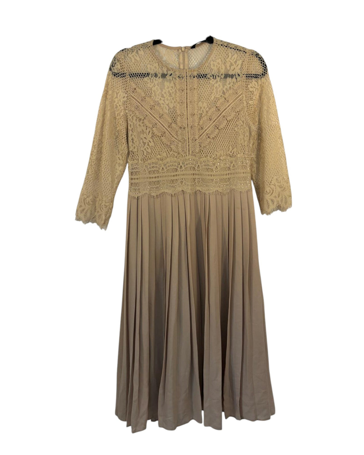 Robe dentelle zara beige – taille M – seconde main femme – photo 3