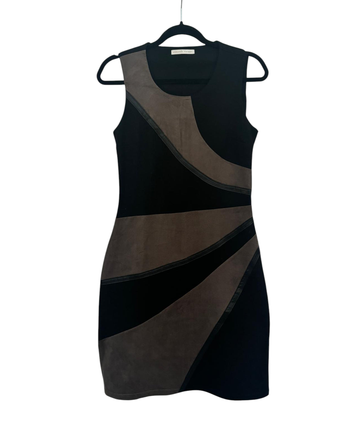 Robe chasuble de Armand Thierry noir et marron – taille 34 – seconde main femme – photo 3