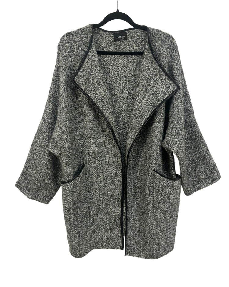 Manteau Zara gris et noir – taille unique – seconde main femme – photo 3