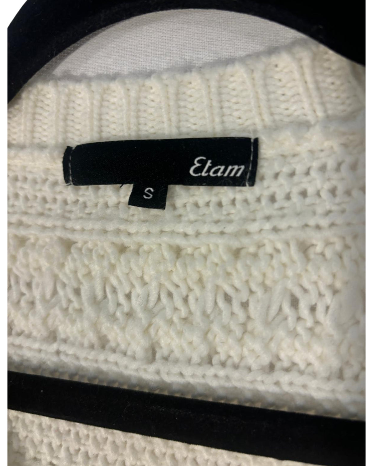 Cardigan Etam blanc – taille S/M – seconde main femme – photo 4