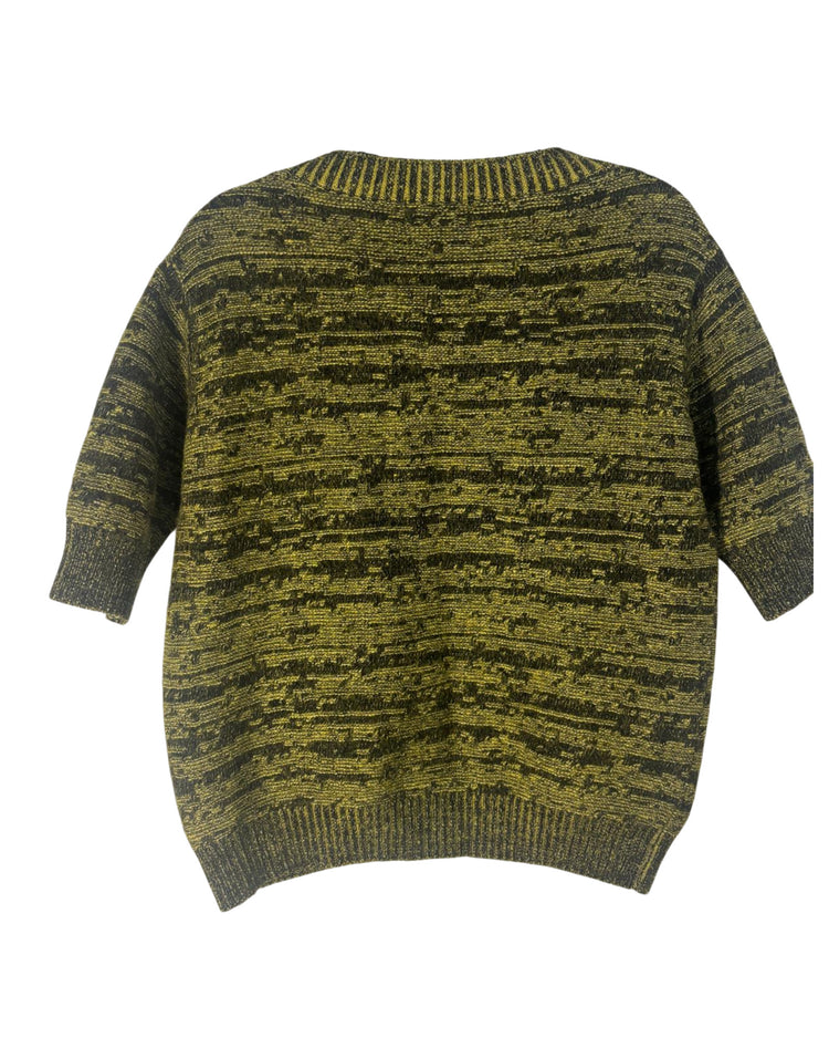 Pull Cop Copine vert kaki et noir – taille M – seconde main femme – photo 4