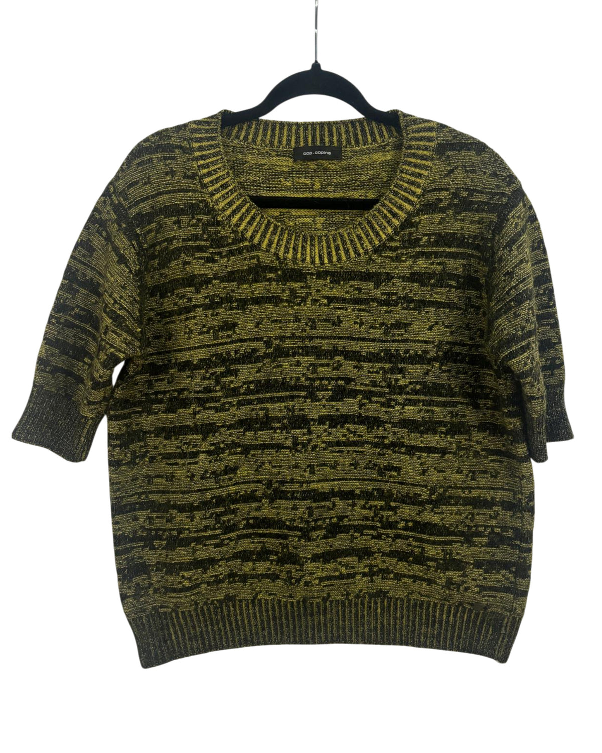 Pull Cop Copine vert kaki et noir – taille M – seconde main femme – photo 3