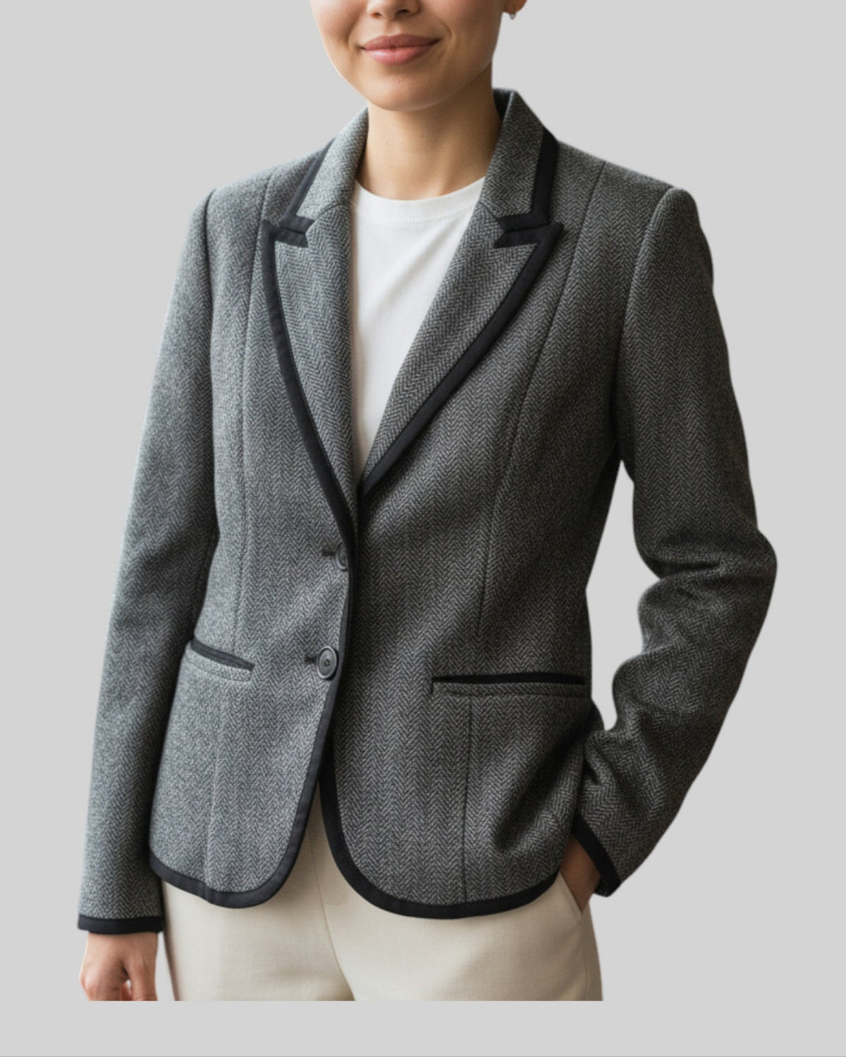 Blazer Morgan noir et gris – taille 36 – seconde main femme