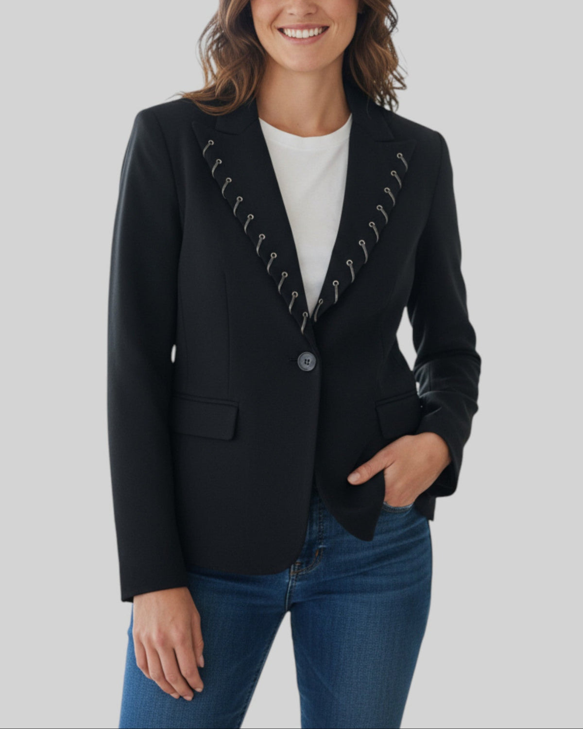 Blazer Carbone noire – taille M – seconde main femme